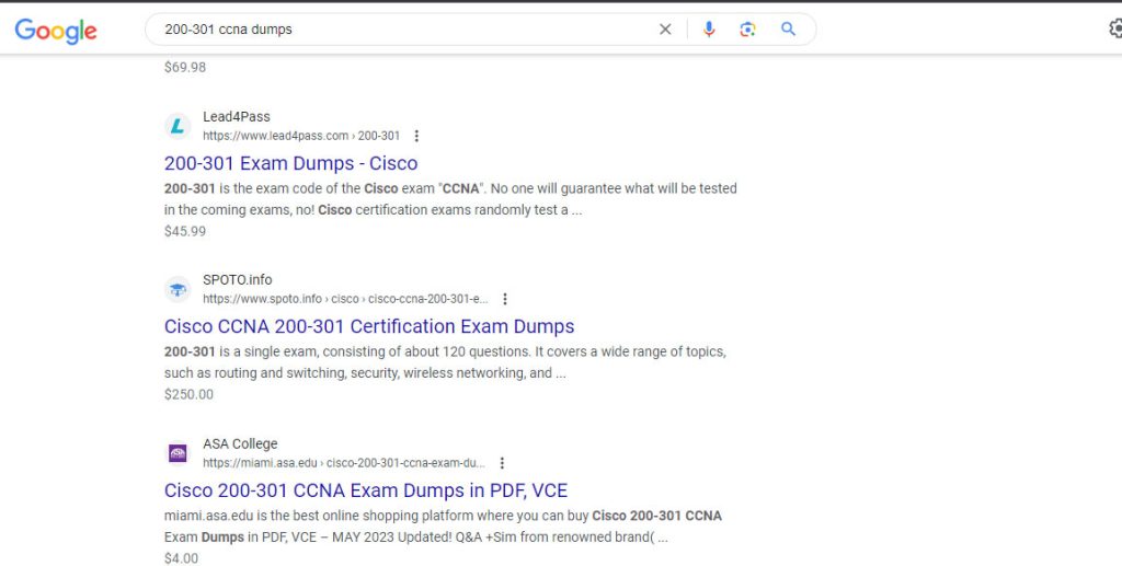 200-301 ccna dumps -google