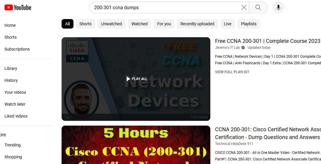 200-301 ccna dumps youtube